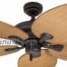 Honeywell Palm Island 50505-01 52-inch Tropical Ceiling Fan  Five Palm Leaf Blades  Indoor/Outdoor  Damp Rated  Sandstone - B07DK314DR